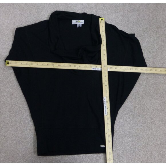 Lacoste + Malandrino Black Cowl Neck Top - Picture 7 of 10